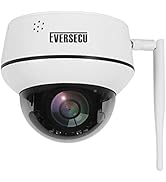 EVERSECU Vandalproof 2.4Ghz WiFi Motorized PTZ IP Dome Ceiling Auto-Cruise Outdoor Security Metal...