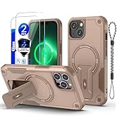 for iPhone 13 Pro Max case[Compatible with MagSafe][with 2 * 9H Tempered Glass Screen Protector],...