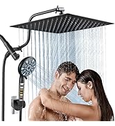 Cobbe 12 Inch All Metal 3-Way Rain Shower Head, High Pressure Shower Head, Dual Shower Heads with...