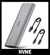SSK M.2 NVMe Enclosure, Tool-Free SSD Enclosure Adapter, USB C 3.2 Gen 2 10Gbps PCIe MKey Externa...