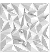 TroyStudio Acoustic Sound Diffuser Panels, 19.7 X 19.7 X 1 inches 12 Pcs White PVC Plastic 3D Wal...