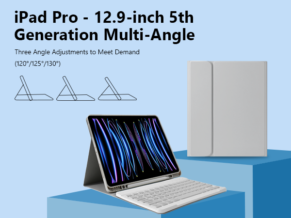  Keyboard Case for iPad Pro 12.9 inch (5th, 6th Generation) &amp; New Air 13 inch M2