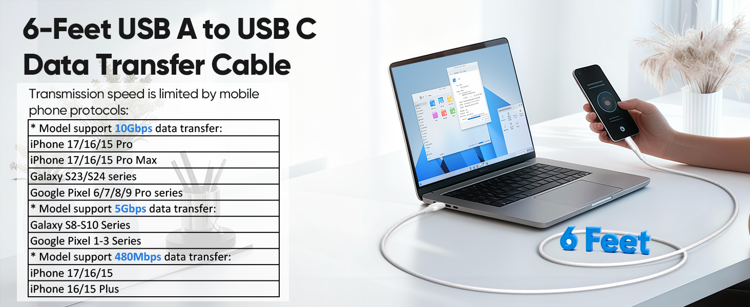 data transfer cable usb to type c