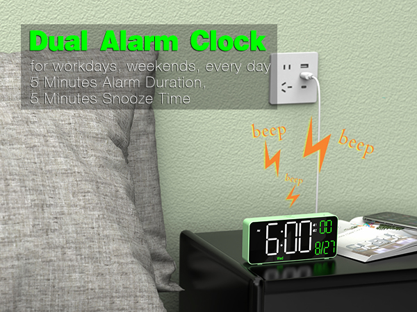 6.7in digital clock