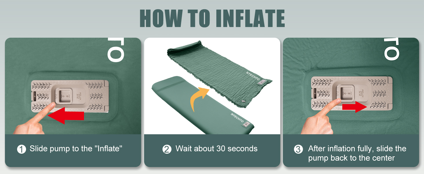 How to inflate the sleeping pad