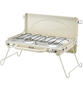 ONLYFIRE Portable Camping stove 2-Burner, Propane Camping Stove with Foldable Legs, Camping Grill...