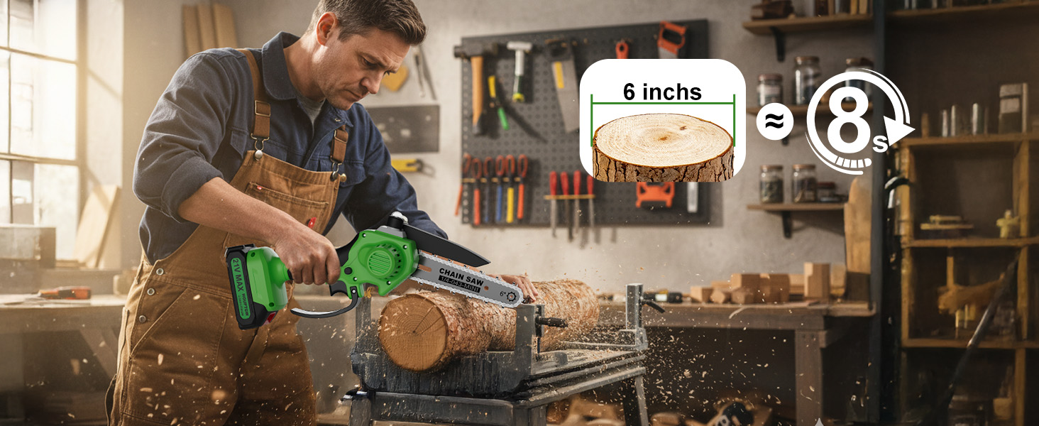 mini chainsaw 6 inchs 8s