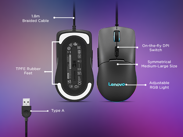 Lenovo M210 RGB Gaming Mouse - Details