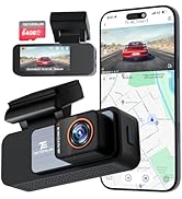 TECXLERON Dash Cam, 4K Full HD Dash Camera for Cars, Built-in GPS and Wi-Fi, 64GB SD Card Include...