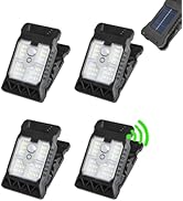 Solar Motion Sensor Lights Outdoor LED Camping Tent Lantern Clip Wall Lamp Waterproof Garden COB ...