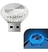 YAWUROU 1 PC USB LED Car Interior Atmosphere Lamp, Plug and Play Portable Mini Car Night Ambient ...