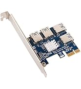 Ubit 1 to 4 PCI-E Riser Extender for BitcoinLitecoin ETH Coin 4 in 1 PCI-E Riser Adapter Board US...