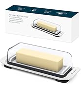 KITCHENDAO Airtight Butter Dish with Lid for Countertop and Refrigerator Door Shelf, Butter Keepe...