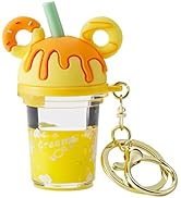 YOU WIZV Donut Keychain, Boba Tea Kawaii Cute Accessories for Backpacks, Comfort Liquid Keychain ...