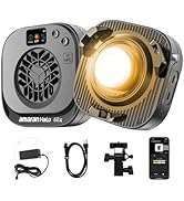 amaran Halo 60x COB LED Video Light,Ultra-Compact 63W Bi-Color 2,700K - 6,500K Studio Lighting Bo...