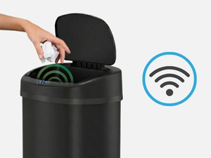 touchless sensor lid operation automatic trash can