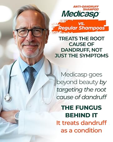  Medicasp vs. Regular Shampoos TREATS THE ROOT CAUSE OF DANDRUFF, NOT JUST THE SYMPTOMS