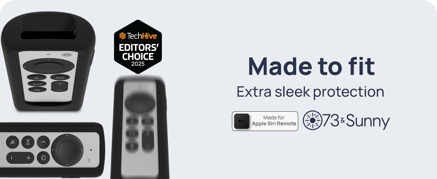GripStand case for Apple Siri Remote with sleek design and Editors’ Choice 2025 badge