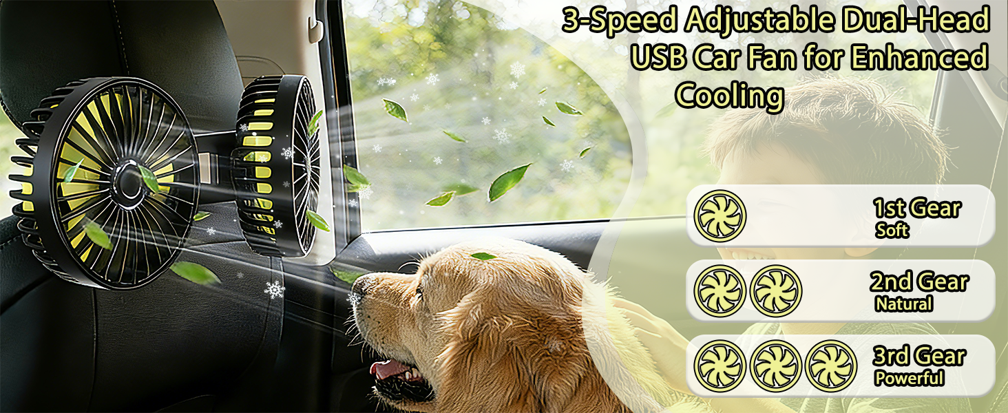 dual fan for car backseat
