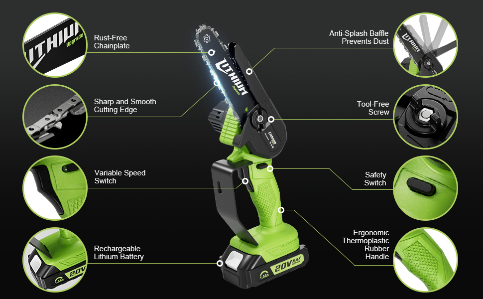 6 inches mini chain saw