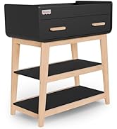 Fisher Price Iris/Siesta Changing Table by Dream On Me, Matte Black Vintage Oak, JPMA &amp; Greenguar...