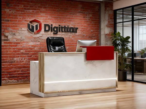 Modern Reception Desk with Counter