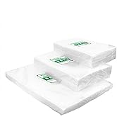 MakMeFre150 Count Vacuum Sealer Bags 50 Each Size Pint 6"x 10"Quart 8"x12"Gallon11"x16" for Food,...