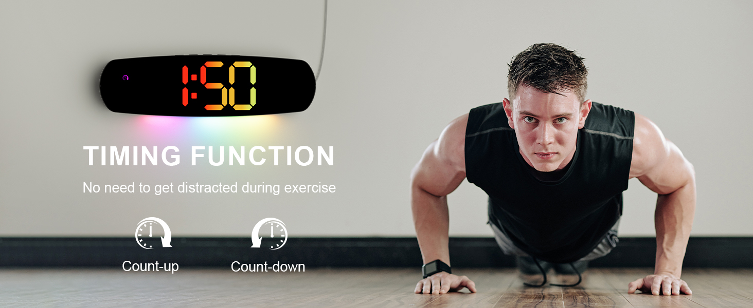 rgb digital wall clock