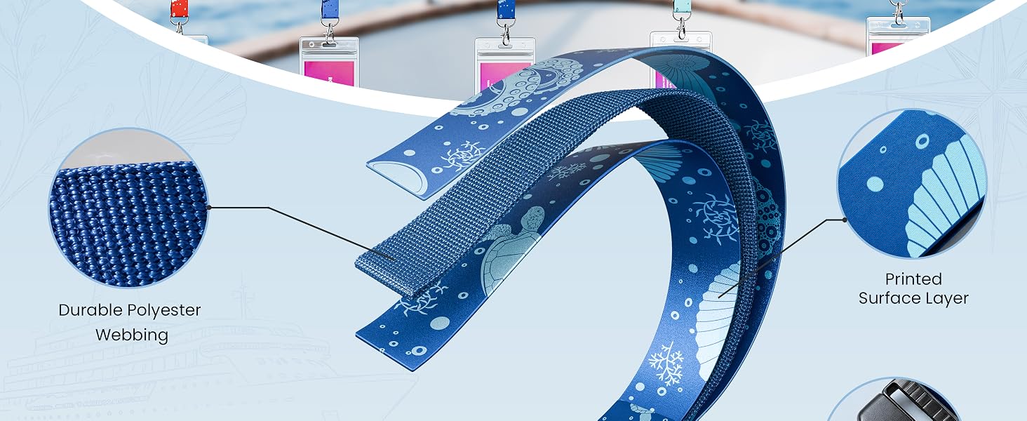 Banner-Ocean Creature Cruise Lanyard, Mixed