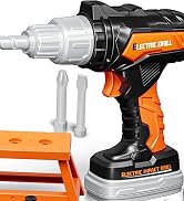 Text reads 'Image 5' and 'ELECTRIC DRILL'. Cordless power drill in black and orange with battery pack base, shown with drill bits against white background.