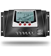 SolaMr 30A PWM Solar Charge Controller 12V/24V Intelligent Regulator Auto Paremeter Adjustable wi...