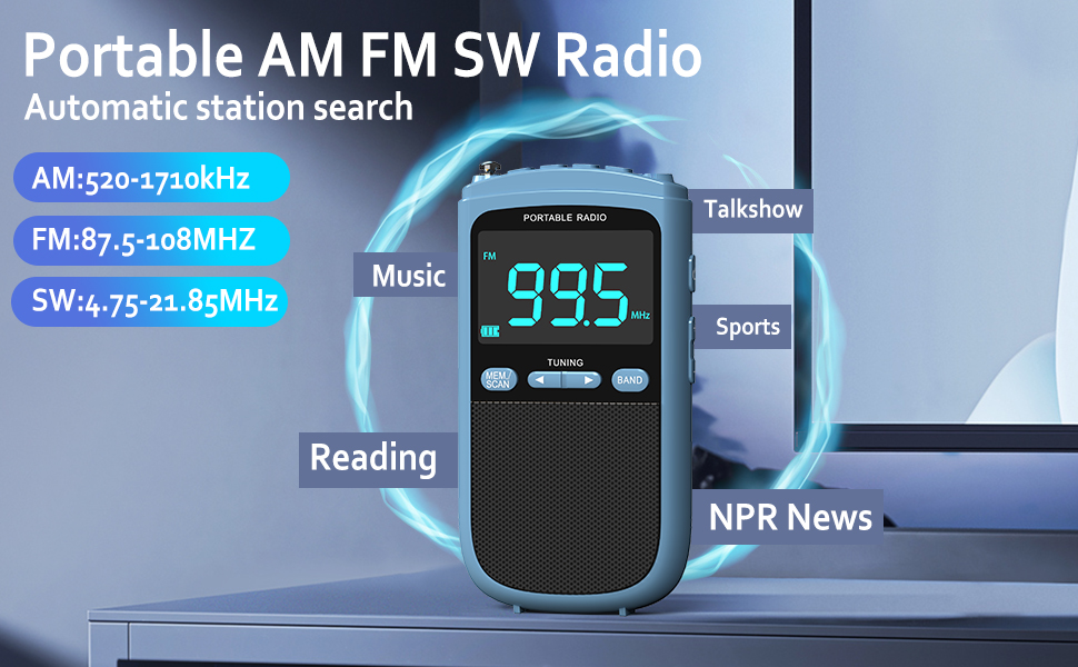 Portable AM FM Radio