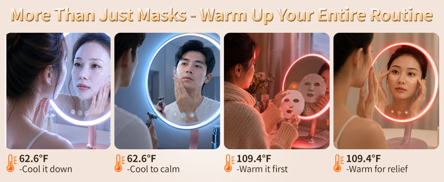 led face mask desk mirror with light led vanity mirror