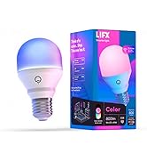 LIFX Color A19 800 lumens, Billions of Colors and Whites, Wi-Fi Smart LED Light Bulb, No bridge r...
