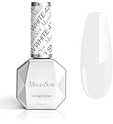 MelodySusie Thick White Gel Nail Polish,15ML Snow White Color Soak Off UV LED White Gel Polish Ch...
