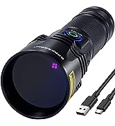 DARKBEAM UV Black Light 365nm Woods lamp, USB-C Rechargeable Filtered Blacklight, LED Ultraviolet...