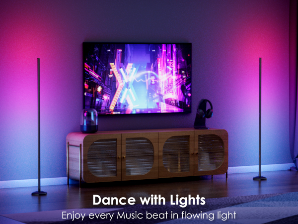 DIY Modern Floor Lamp with Music Sync