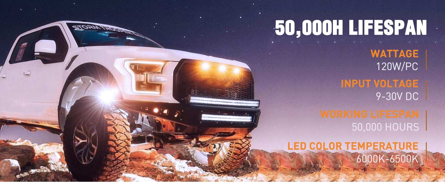 1PC 180W 32 Inch Spot Flood Light Bar