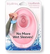 LiquiBands Face Washing Wristbands to Catch Water Drips - Stop Wet Sleeves and Counter Puddles - ...