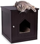 BirdRock Home Decorative Cat House &amp; Side Table - Cat Home Covered Nightstand - Indoor Pet Crate ...