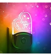 LOHAS Night Light Plug in, Valentines Day Gift for Her, Wife Gifts, Dusk to Dawn, Multi-Color Cha...
