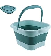 Collapsible Foot Bath Soak Tub with Handle, Portable Feet Spa Soaking Basin Bucket with Massage A...