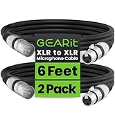 GEARit XLR Cables, Male to Female Microphone Cable 3-Pin Balanced Shielded Mixer XLR to XLR Cable...