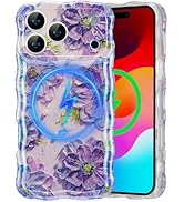 EYZUTAK Case for iPhone 17 Pro Max, [Compatible with MagSafe] Colorful Oil Painting Flower Glossy...