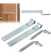 4 Packs 12'' Zinc Strap Hinge for Gates, Heavy Duty Gate Strap Hinge Zinc Plated with L-Screw (M1...