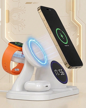Apple charging station phone stand