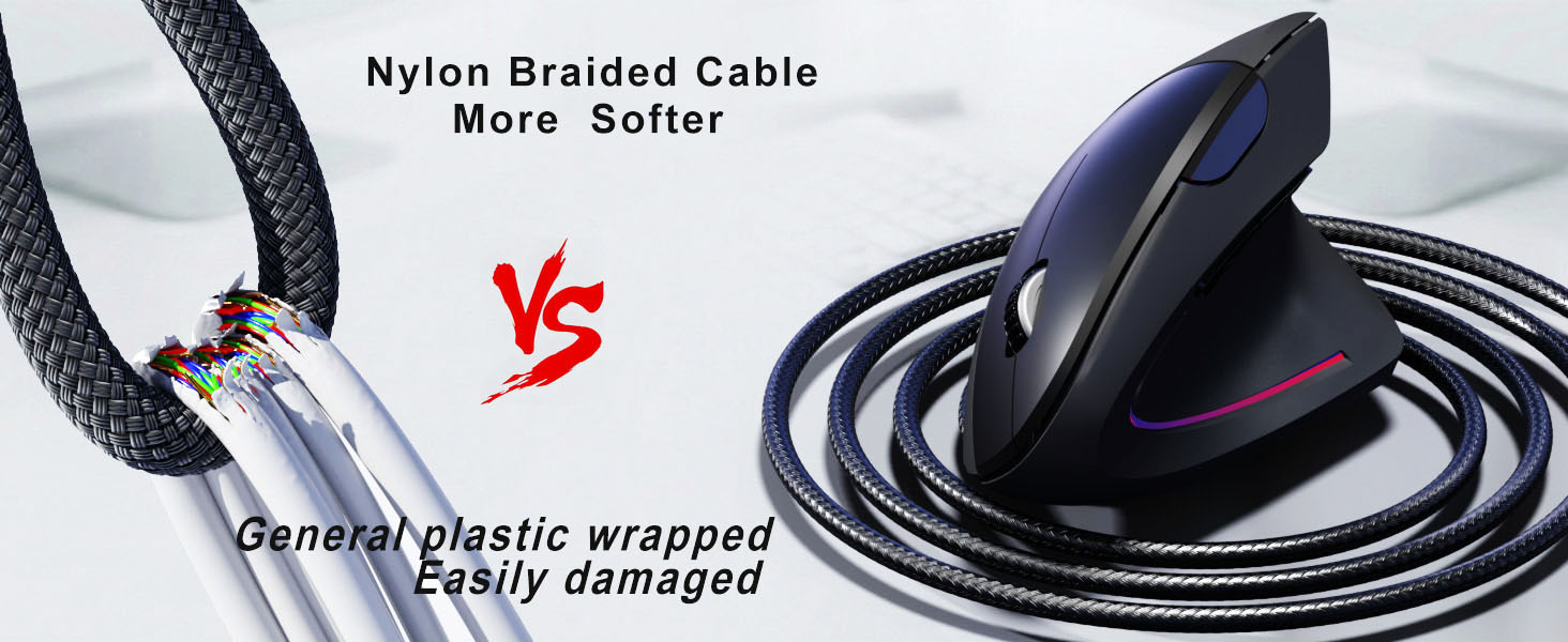 soft nylon braided cable