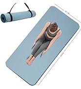 Yoga Mat Double-Sided Non Slip, 72'' x 32'' x 7mm - Extra Wide &amp; Thick Yoga Mat for Women Men Kid...