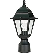 Nuvo 60/548 Outdoor Post Lantern, 14 x 6 Inches, 60 Watts/120 Volts, Black