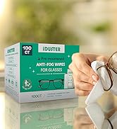 iDuster Pre-Moistened Lens Cleaning Wipes - Individually Wrapped Streak-Free Cleaning for Glasses...